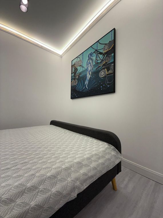 Apartament Mamaia Nord bucătărie echipată – Alexander Studio White Titanic, dormitor