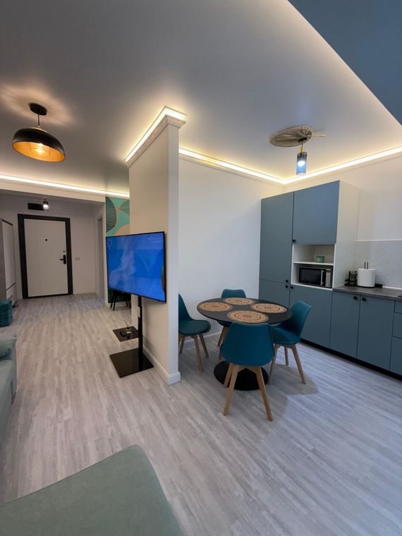 Cazare Mamaia Nord pentru 4 persoane – Alexander Studio White Titanic, bucătărie