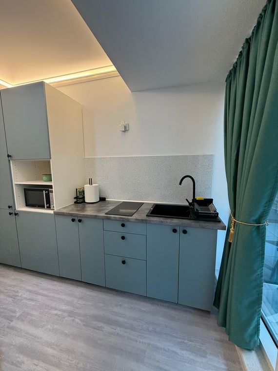 Cazare Mamaia Nord WiFi rapid – Alexander Studio White Titanic, bucătărie