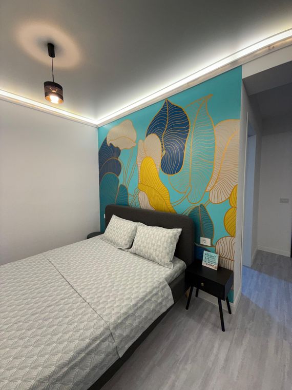 Cazare Mamaia Nord balcon cu vedere – Mirami Studio White Titanic, dormitor
